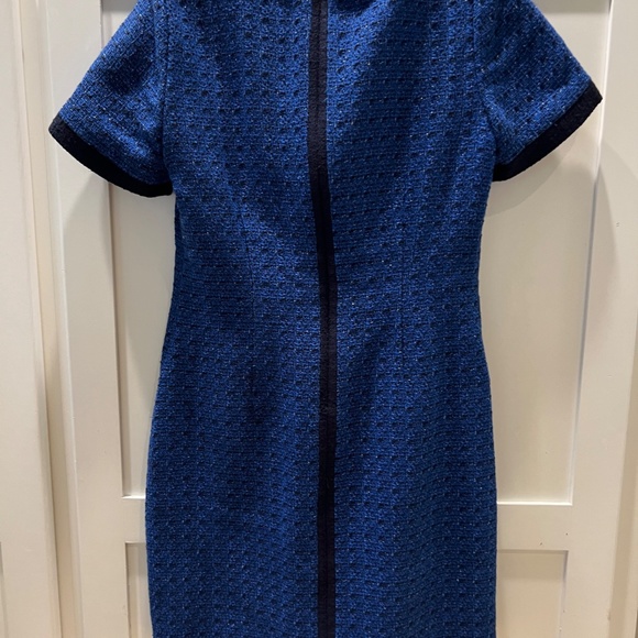 Boden Blue Tweed Mod Shift Mini Dress, Size 6 - Picture 4 of 5